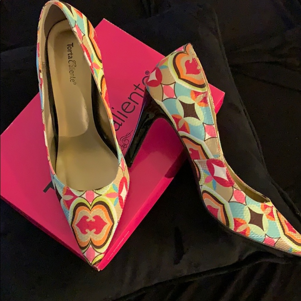 Multi Colored pumps Size 10